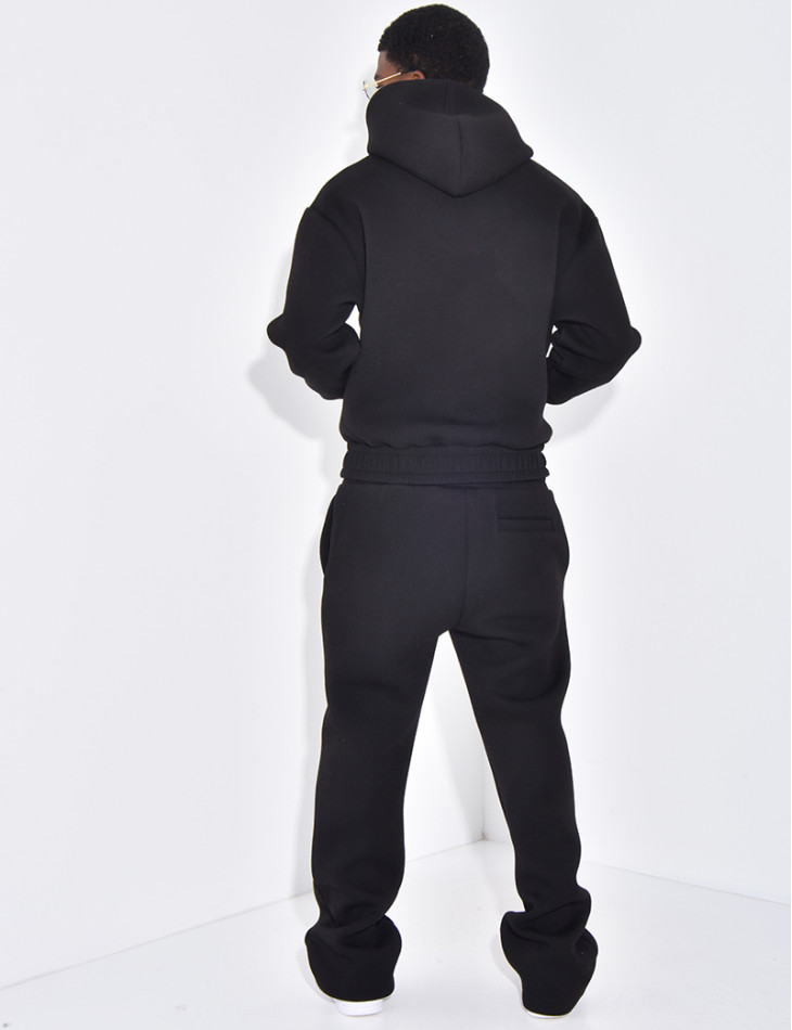 Hosen- und Kapuzenjacken-Set mit Eiffelturm-Relief