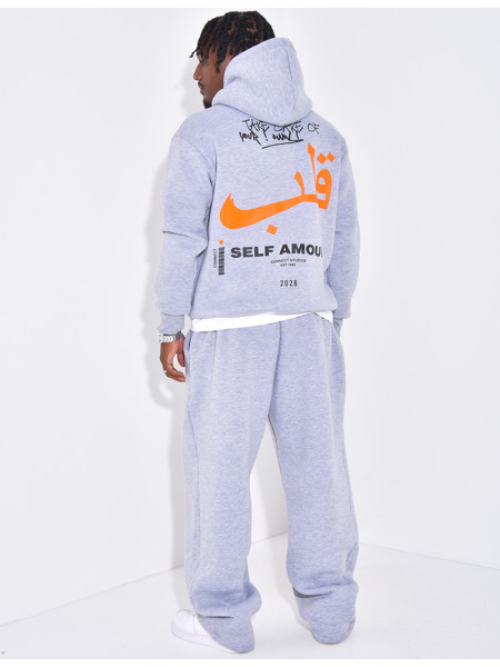 Ensemble molletonné pantalon et sweat "Self amour"