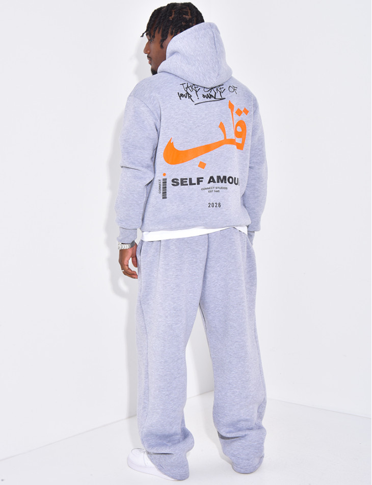 Ensemble molletonné pantalon et sweat "Self amour"