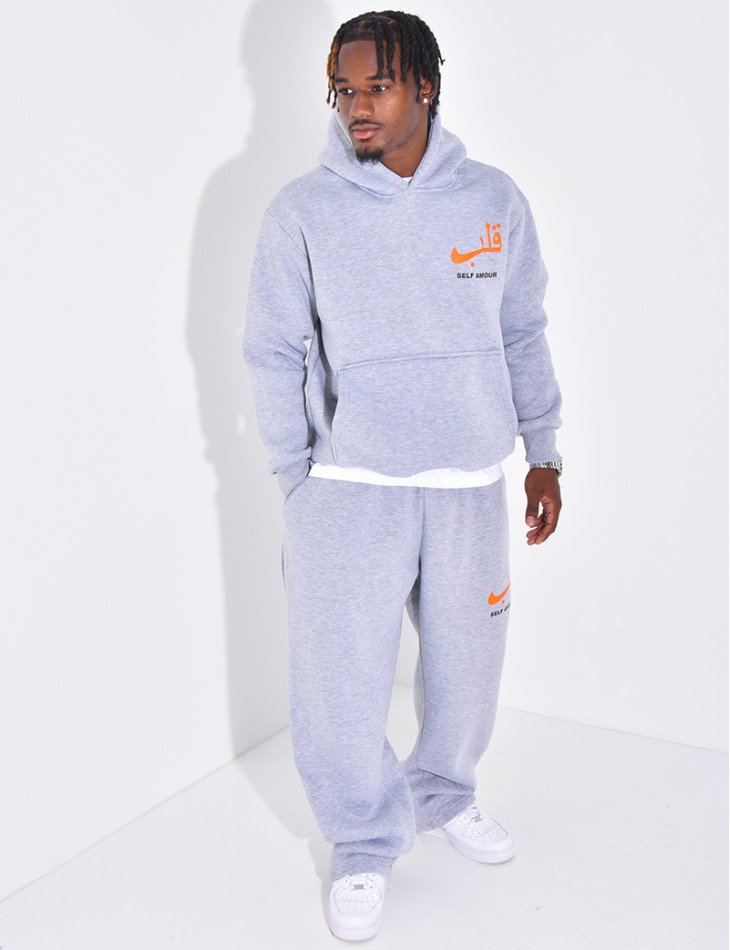 Ensemble molletonné pantalon et sweat "Self amour"