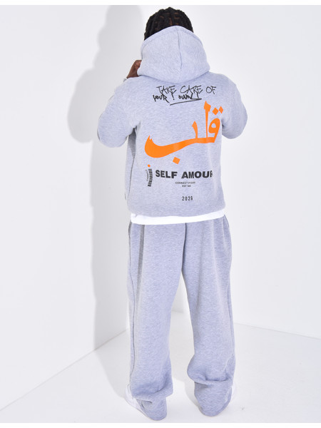Ensemble molletonné pantalon et sweat "Self amour"