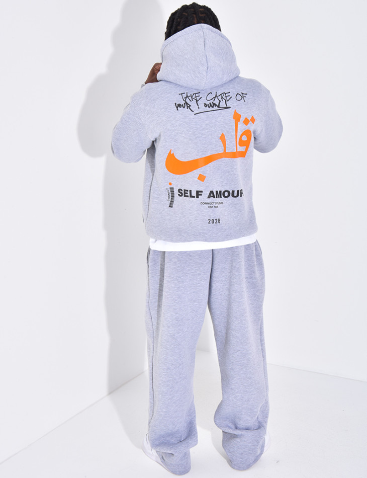 Ensemble molletonné pantalon et sweat "Self amour"