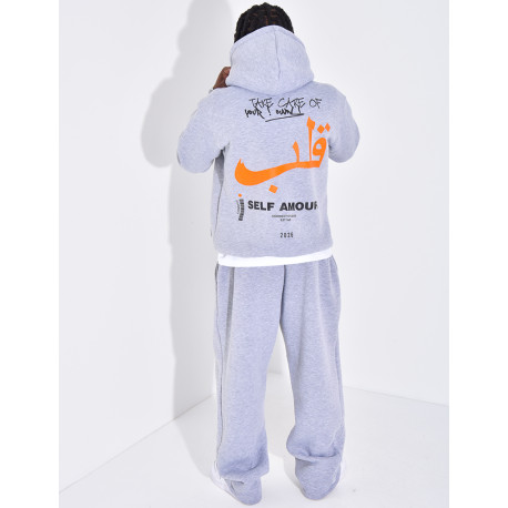 Ensemble molletonné pantalon et sweat "Self amour"