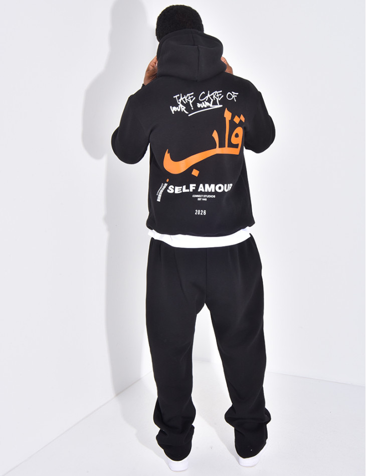 Ensemble molletonné pantalon et sweat "Self amour"