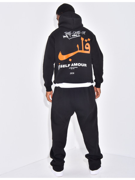 Ensemble molletonné pantalon et sweat "Self amour"