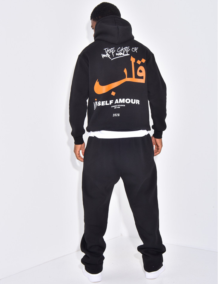 Ensemble molletonné pantalon et sweat "Self amour"