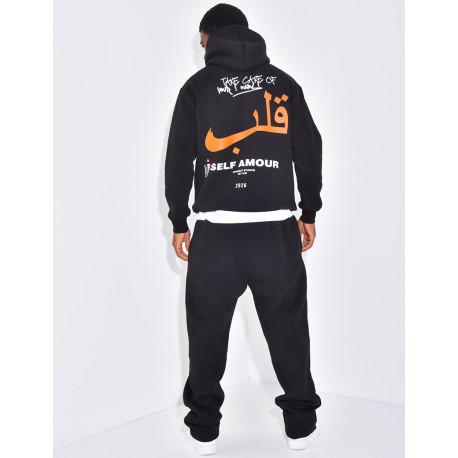 Ensemble molletonné pantalon et sweat "Self amour"