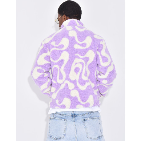 Veste à motifs en peau de mouton