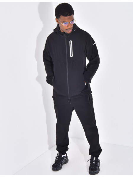 Ensemble fin bi-color pantalon et veste à capuche