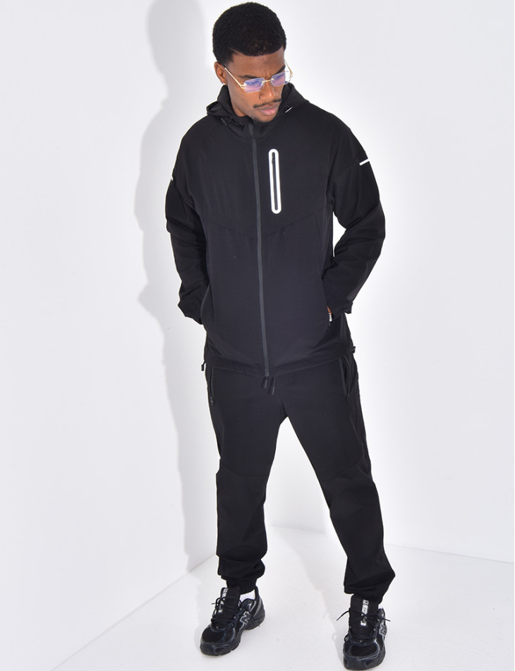 Ensemble fin bi-color pantalon et veste à capuche