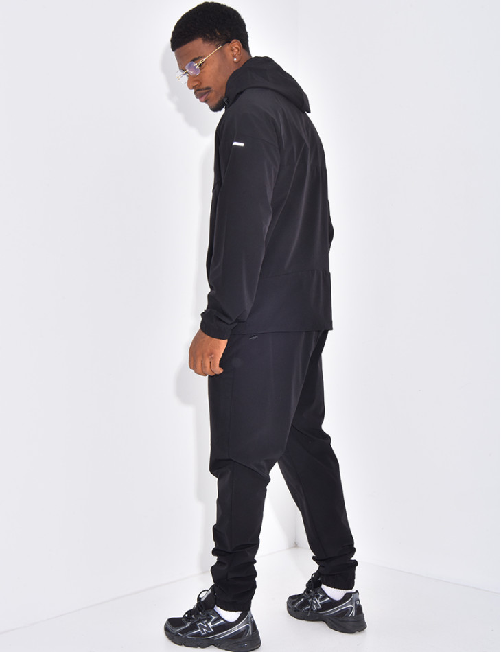 Ensemble fin bi-color pantalon et veste à capuche