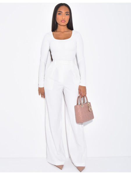 Pantalon de tailleur coupe large