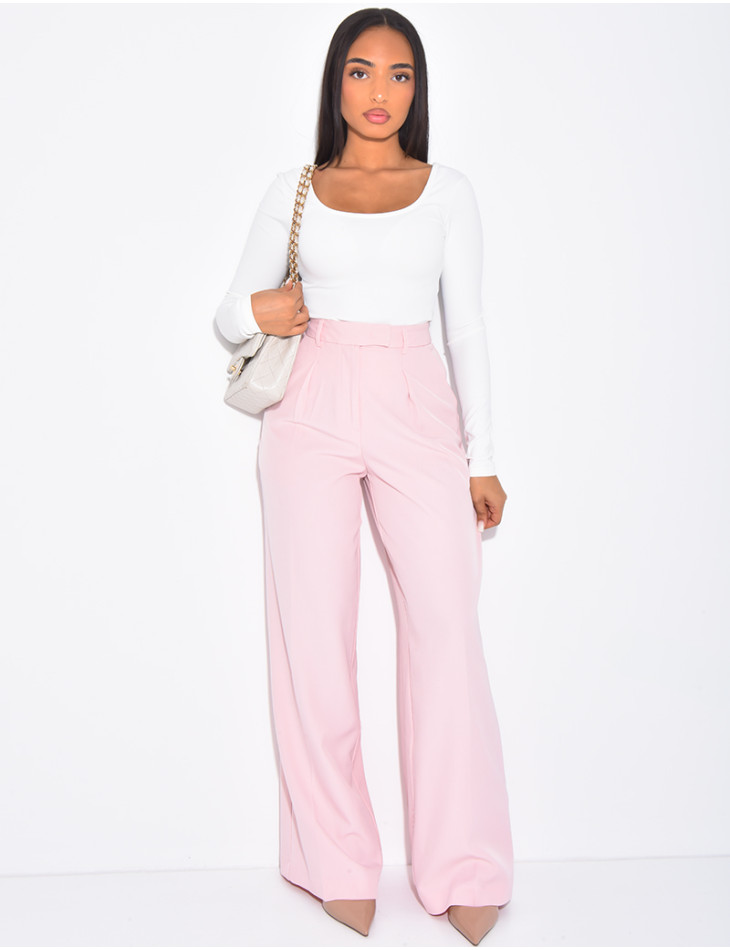 Pantalon de tailleur coupe large