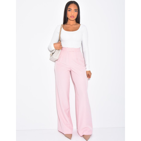 Pantalon de tailleur coupe large