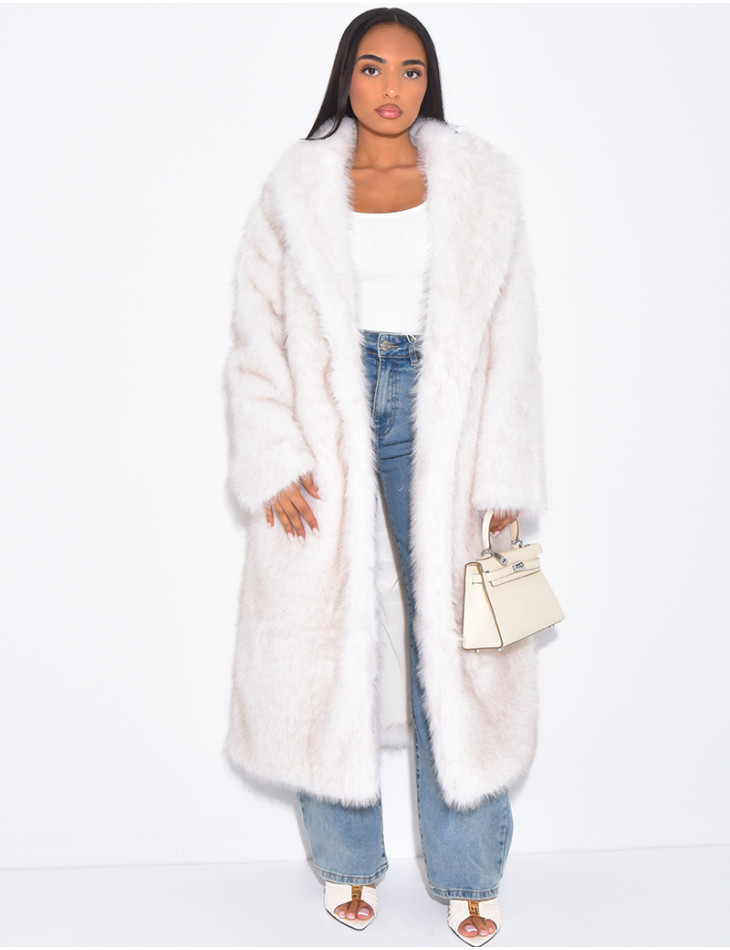 Manteau oversize à fourrure premium