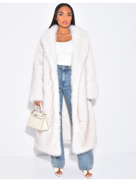 Manteau oversize à fourrure premium