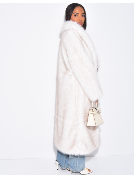 Manteau oversize à fourrure premium