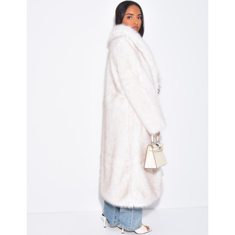 Manteau oversize à fourrure premium