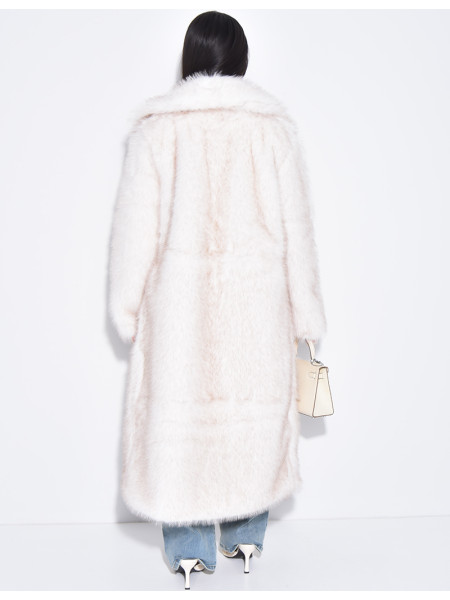 Manteau oversize à fourrure premium