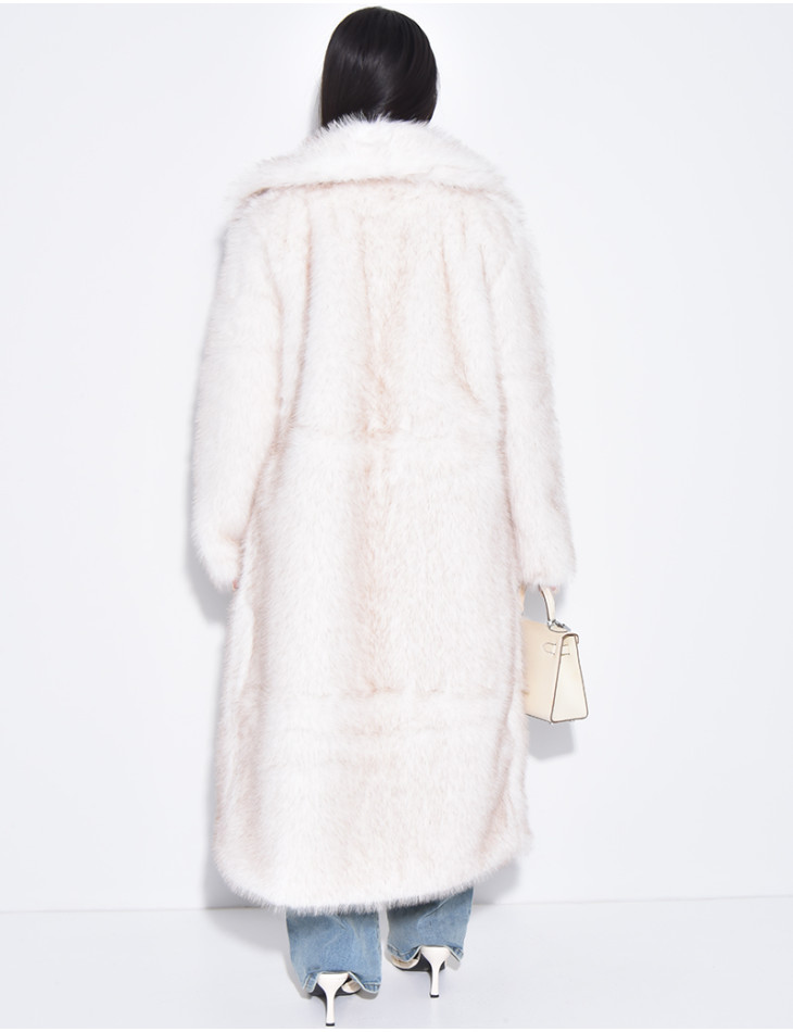 Manteau oversize à fourrure premium