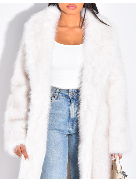 Manteau oversize à fourrure premium