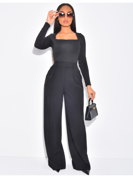 Pantalon de tailleur coupe large
