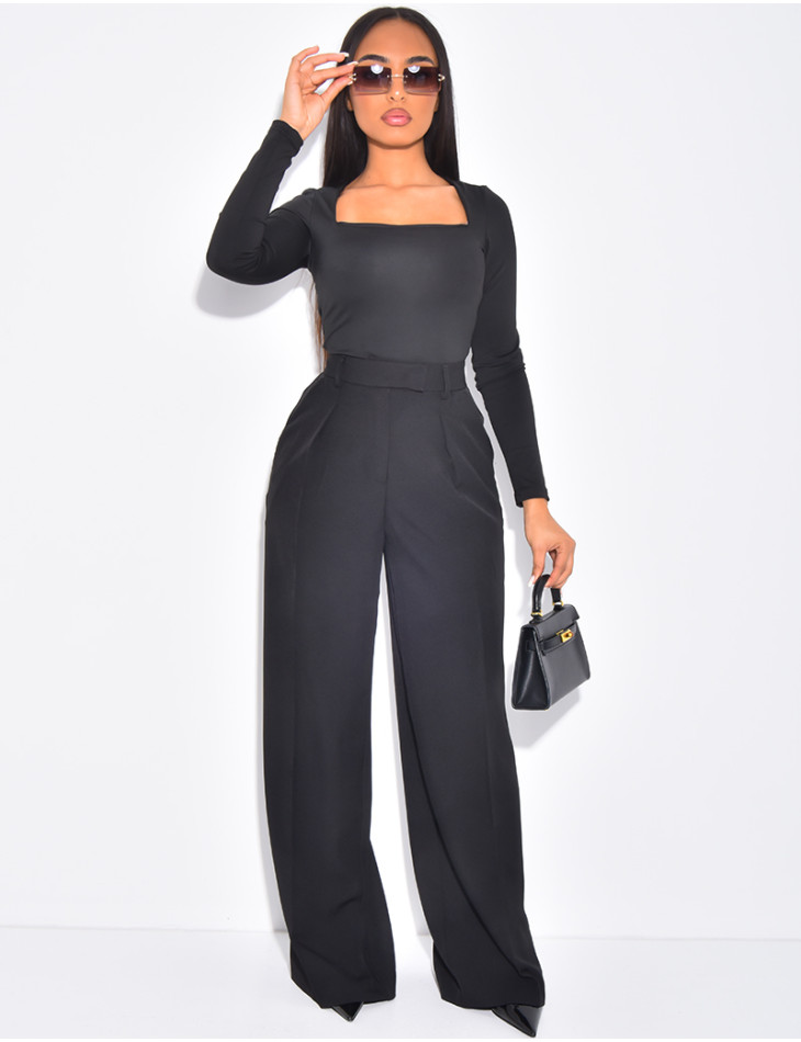 Pantalon de tailleur coupe large