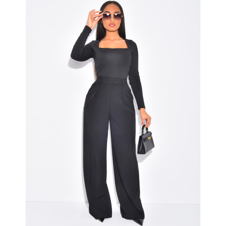 Pantalon de tailleur coupe large