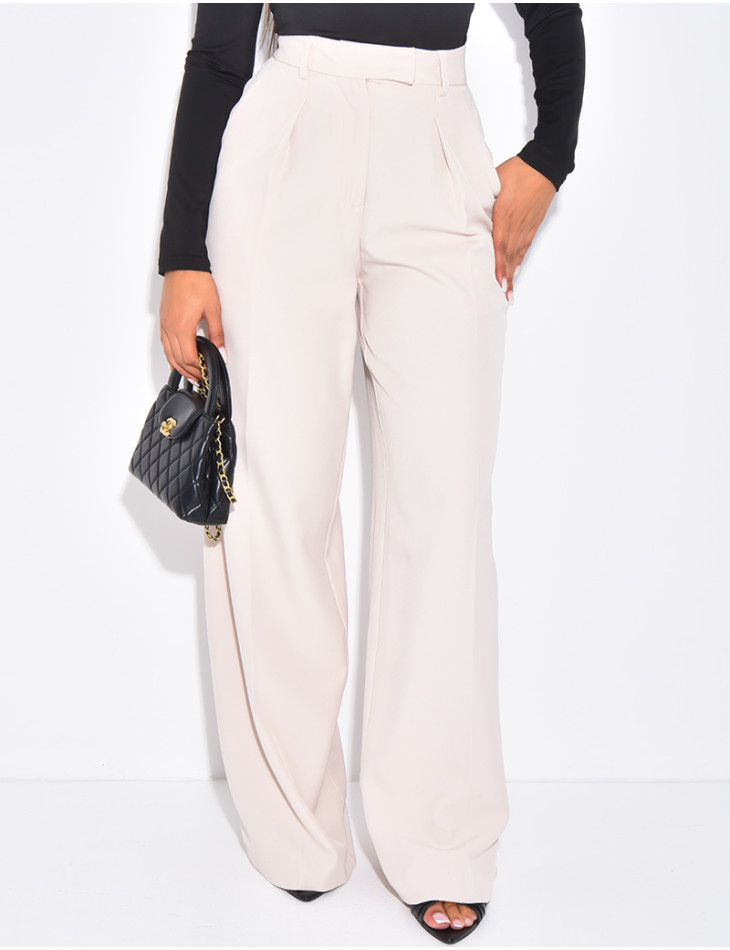 Pantalon de tailleur coupe large