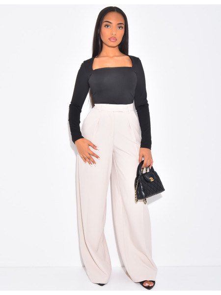 Pantalon de tailleur coupe large