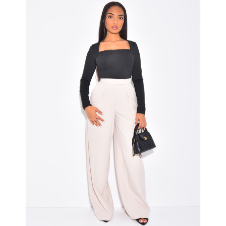 Pantalon de tailleur coupe large