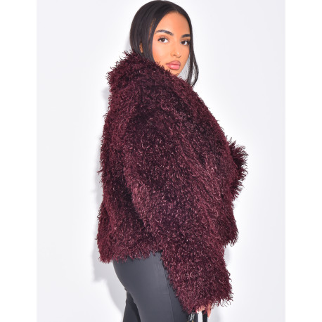 Manteau court à fourrure fluffy