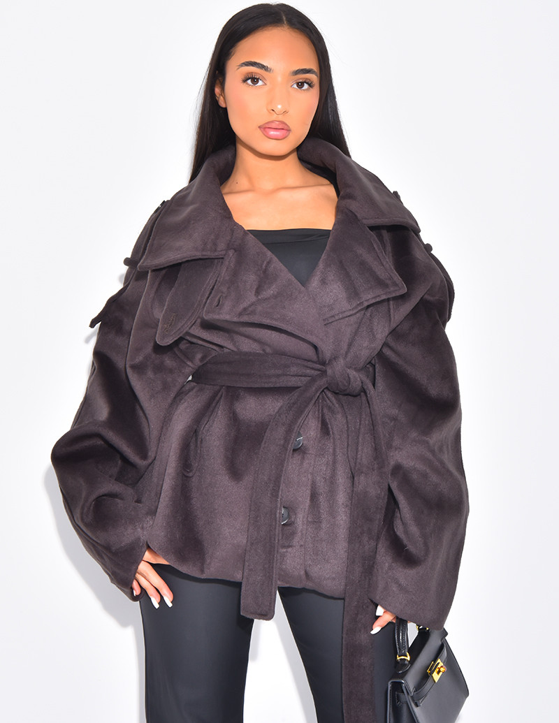 Manteau court en feutrine...