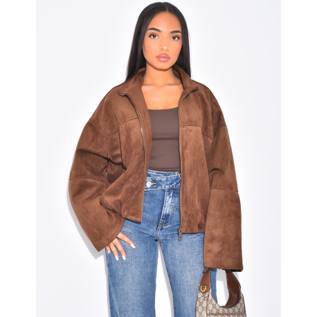 Bombers court et oversize en suédine