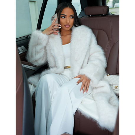 Oversized coat with premium fur