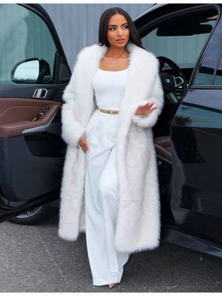 Manteau oversize à fourrure premium