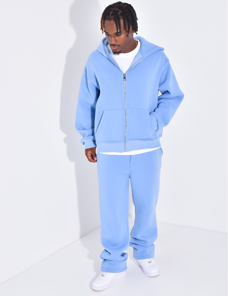 Ensemble molletonné pantalon et veste à capuche