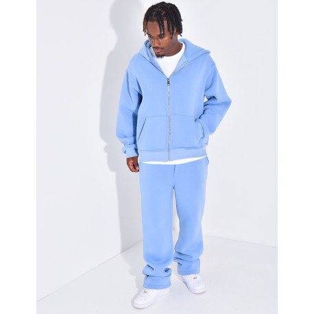 Ensemble molletonné pantalon et veste à capuche