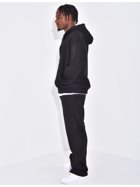 Ensemble molletonné pantalon et veste à capuche