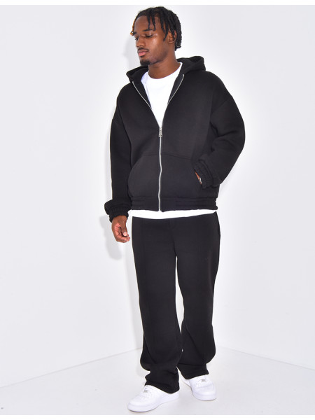 Ensemble molletonné pantalon et veste à capuche
