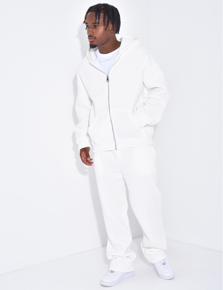 Ensemble molletonné pantalon et veste à capuche