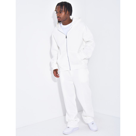 Ensemble molletonné pantalon et veste à capuche