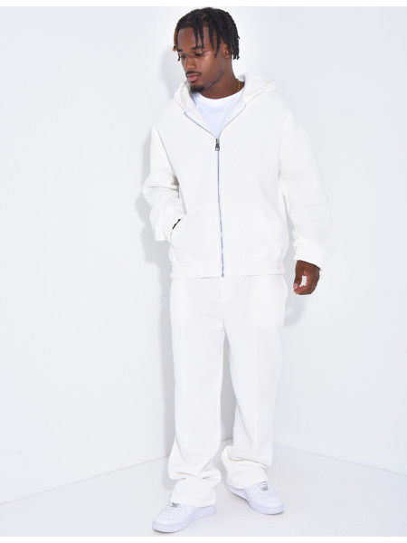 Ensemble molletonné pantalon et veste à capuche