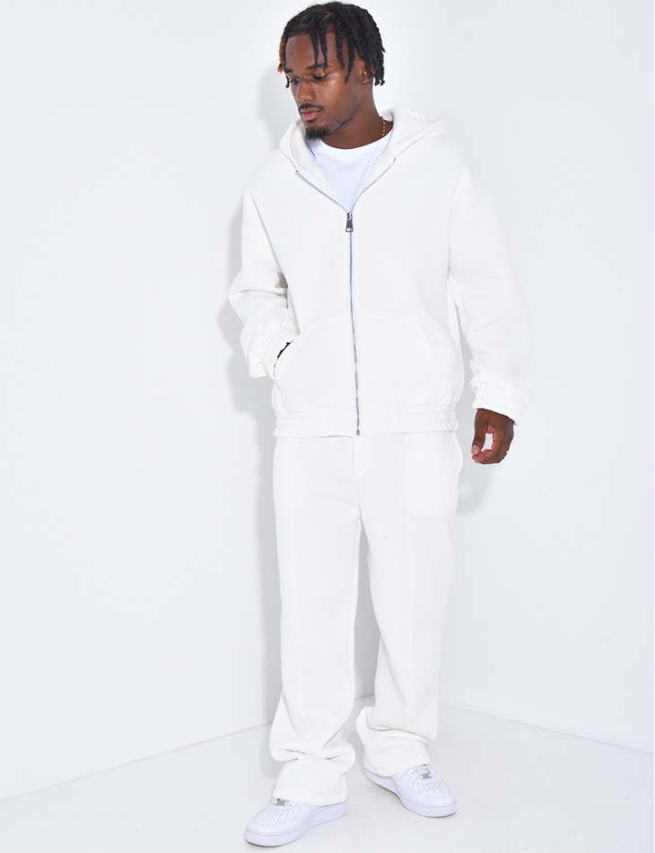 Ensemble molletonné pantalon et veste à capuche