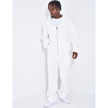 Ensemble molletonné pantalon et veste à capuche