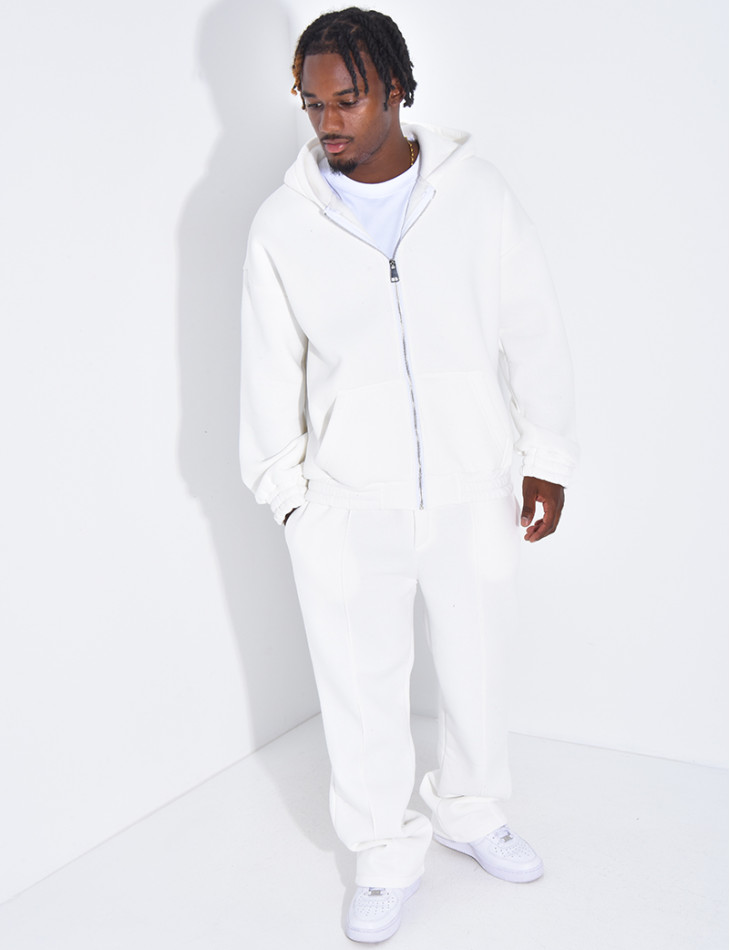 Ensemble molletonné pantalon et veste à capuche