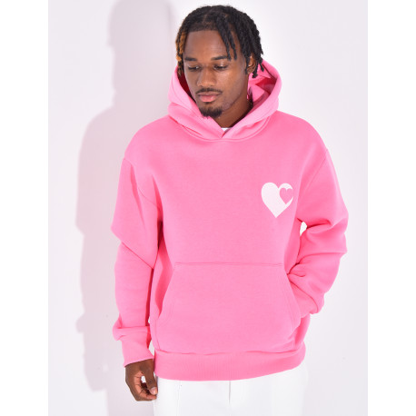 Sweat à capuche avec coeurs
