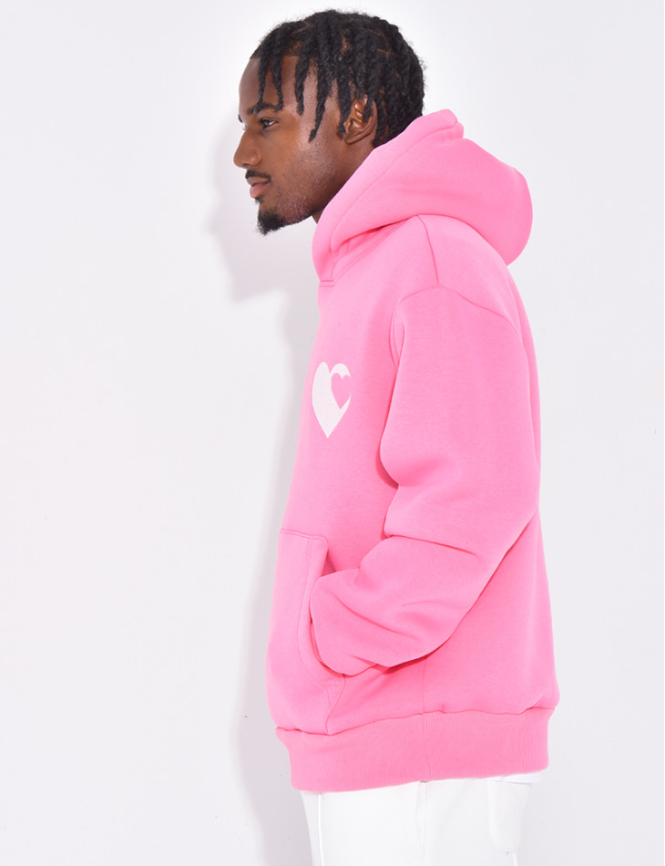 Sweat à capuche avec coeurs