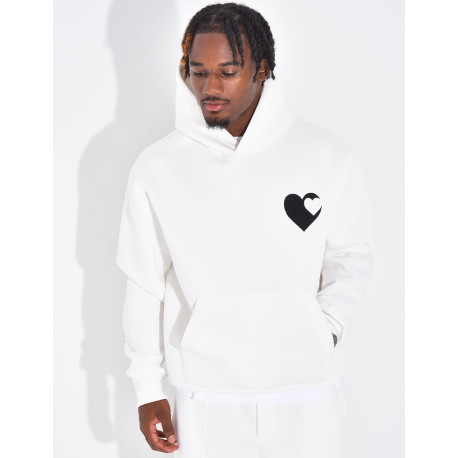 Sweat à capuche avec coeurs