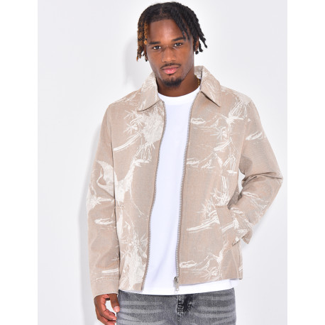 Veste en jeans à motifs